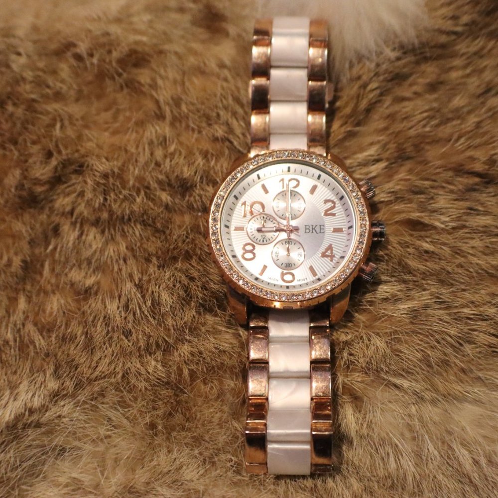 BKE Ivory Rose Rhinestone Watch - Picture 5 of 9